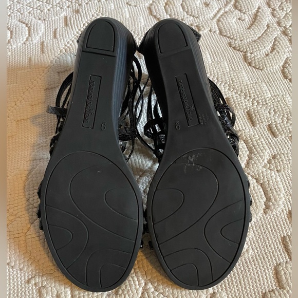 •SOLD• *NEW* Montego Bay Club Black Strap Sandals with Wedge Heel - Picture 5 of 5